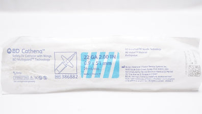 BD 386882 Cathena Safety IV Cath. W/Wings BD Multiguard Technology 22GA 2.00In